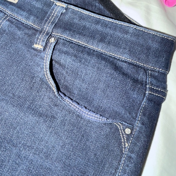 White House Black Market Deep Indigo Straight Leg Jeans - Picture 2 of 4